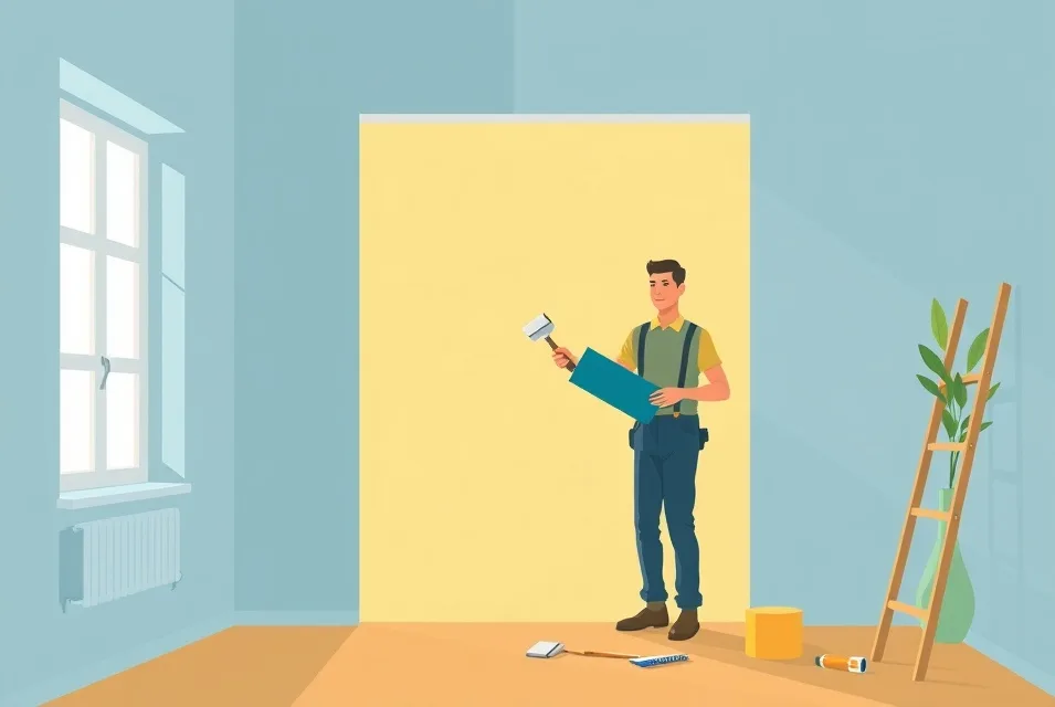 Intérieur rénové après travaux de peinture au Cannet
