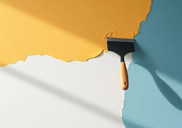 Application d'un enduit décoratif à la lisseuse sur un mur